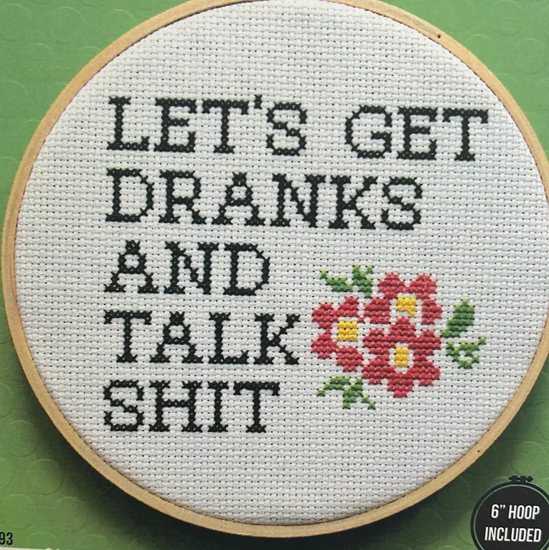 Let's Get Dranks Cross Stitch Kit 1