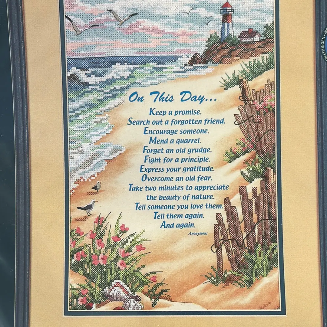 On This Day Stamped Cross Stitch Kit By Sunset 1