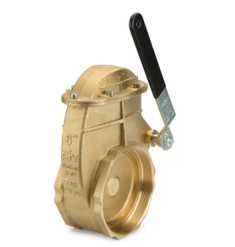 6" Brass Lever Valve - 1060-Riv 1
