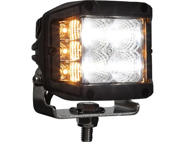 1492232 - 4 Inch Wide Led Flood Light With Strobe - Square Lens 1