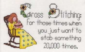 Cross Stitching - Stabbing Something 20,000X 1