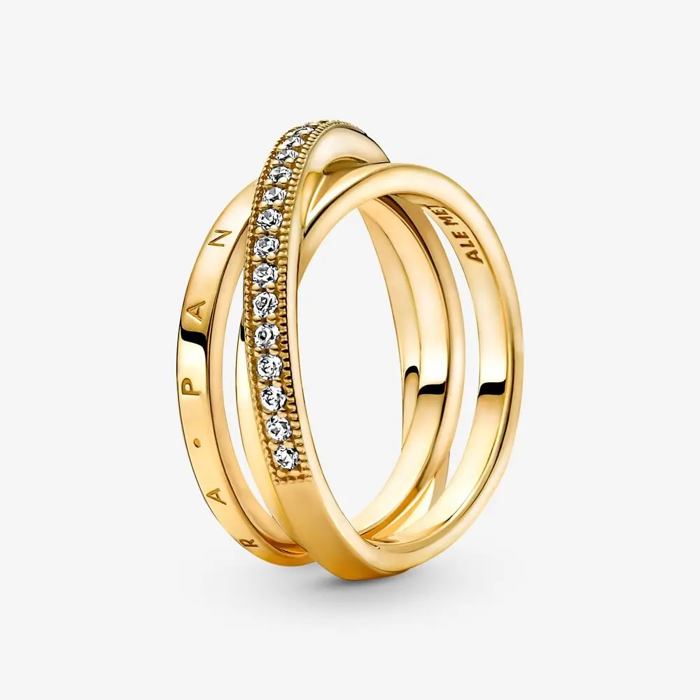 Crossover Pavé Triple Band Ring 1