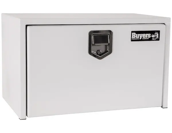 1702203 - White Steel Underbody Truck Tool Box With Paddle Latch 1