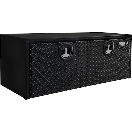 1702510 -Gloss Black Steel Underbody Truck Tool Box With Aluminum Door 1