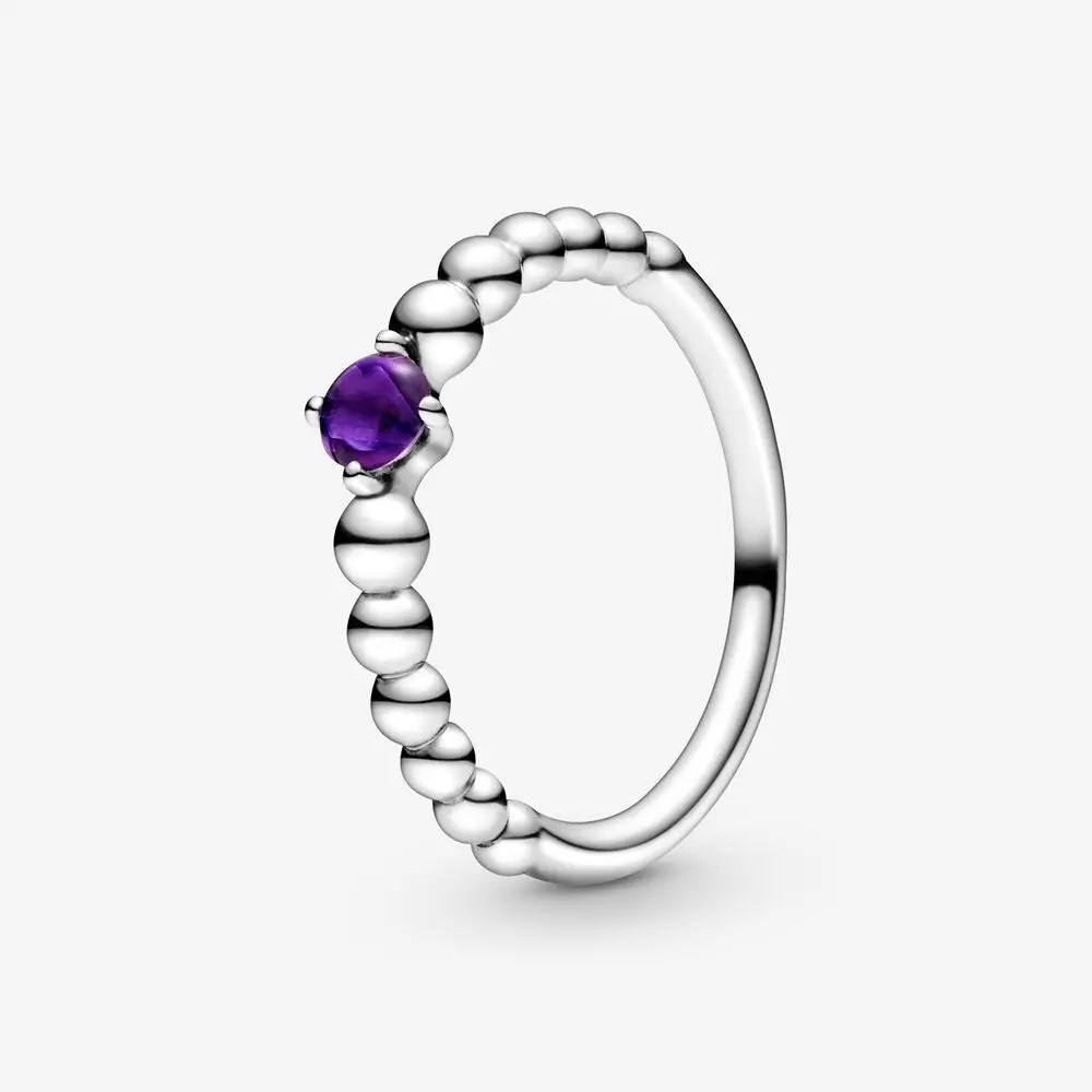 Purple Beaded Crystal Ring 1