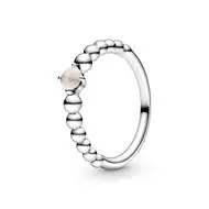 Misty Rose Beaded Crystal Ring 1