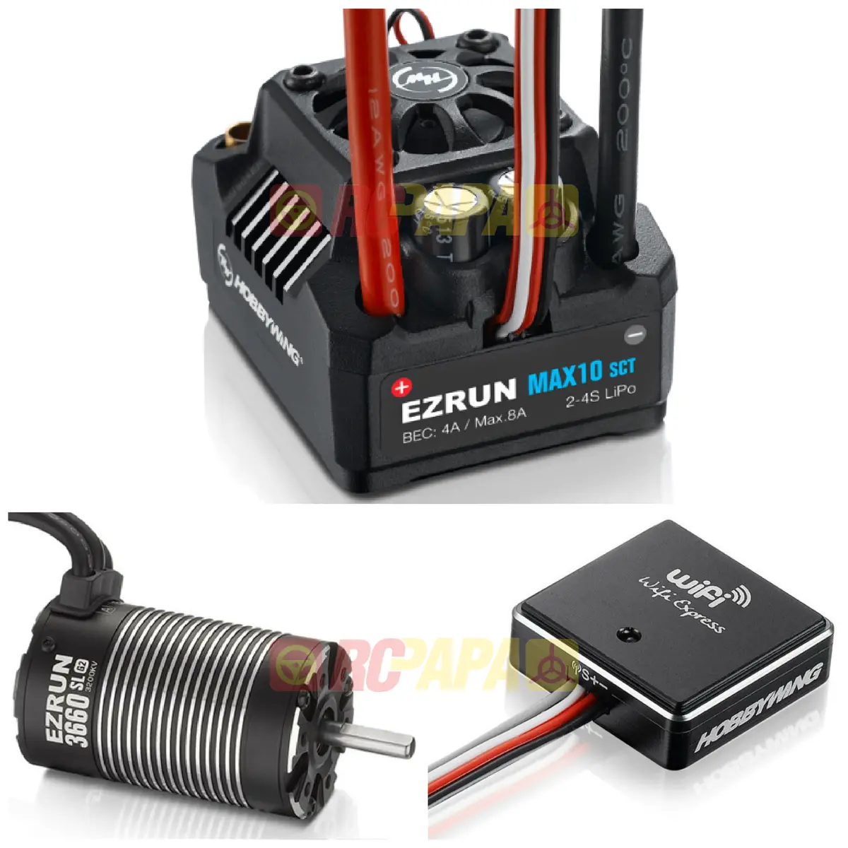 Hobbywing Ezrun Max10 Sct Esc 3660Sl G2 Motor Combo 1
