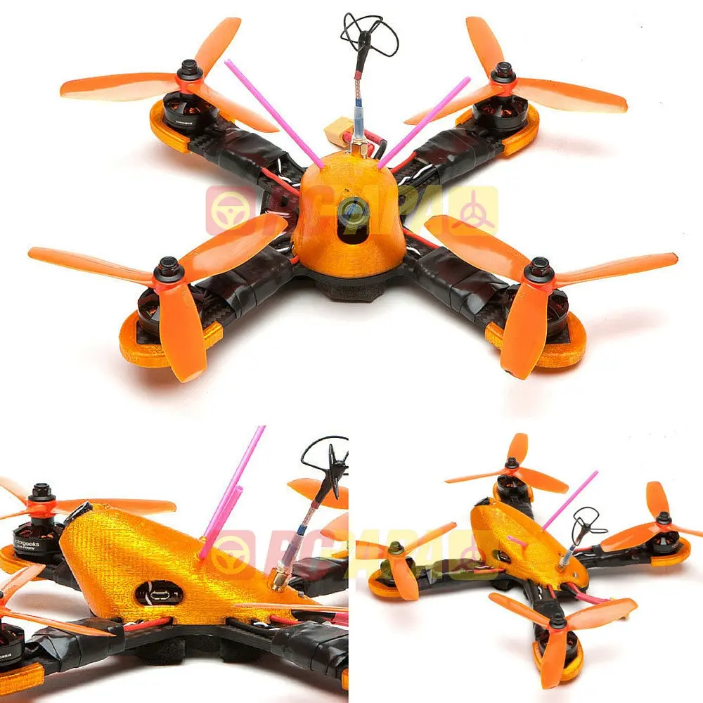 Shendrones Mako 5" 225Mm X Quad Carbon Fiber Frame & Canopy 1