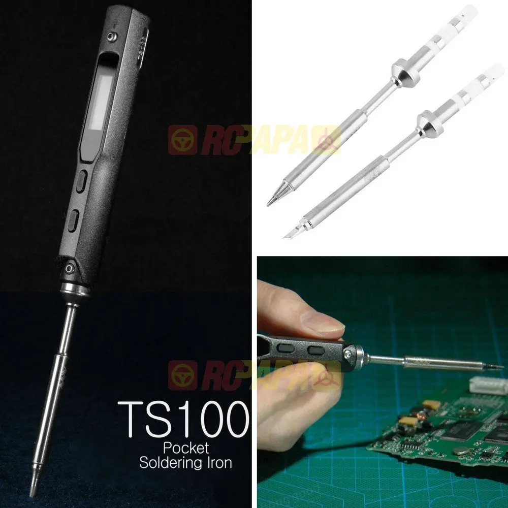 Ts100 40W Digital Oled Soldering Iron Station (2 Solder Tips Ts-B2 Ts-Ku) 1