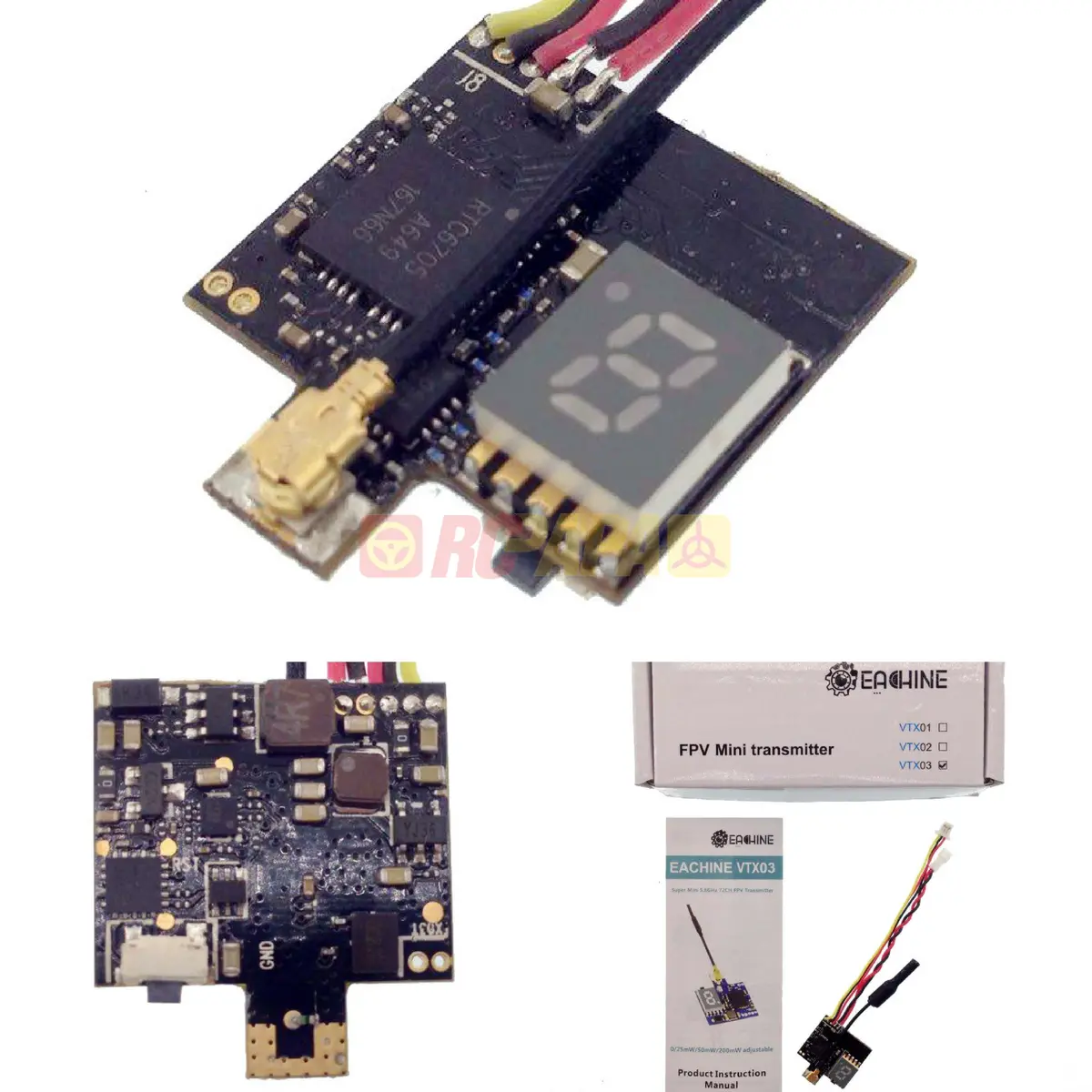 Eachine Vtx03 5.8G 72Ch 0/25Mw/50Mw/200Mw Switchable Fpv Transmitter 1