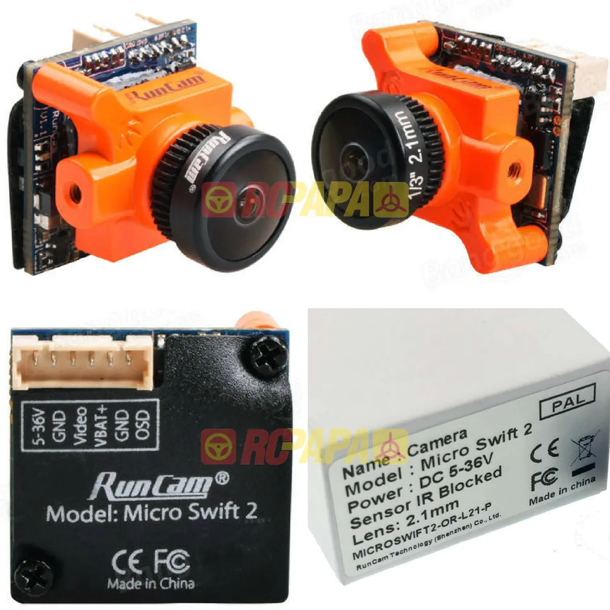 Runcam Micro Swift 2 Fpv Camera (2.1Mm/2.3Mm Lens) 1