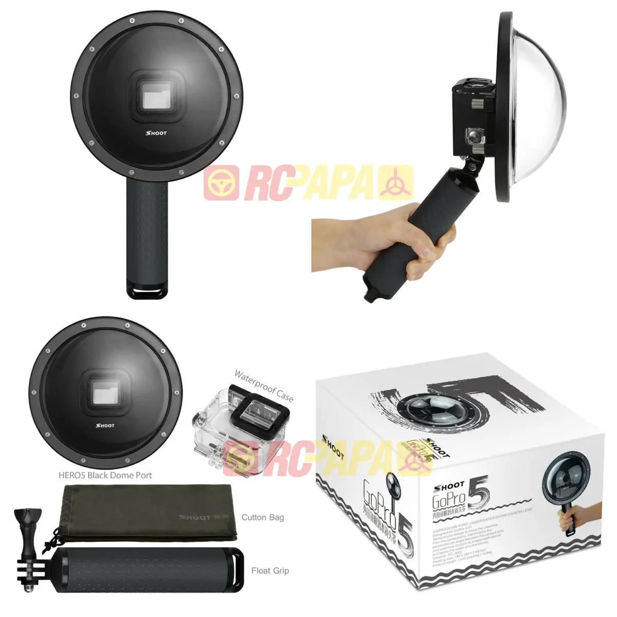 Shoot 6" Gopro Dome Port For Diving Underwater Photography 1
