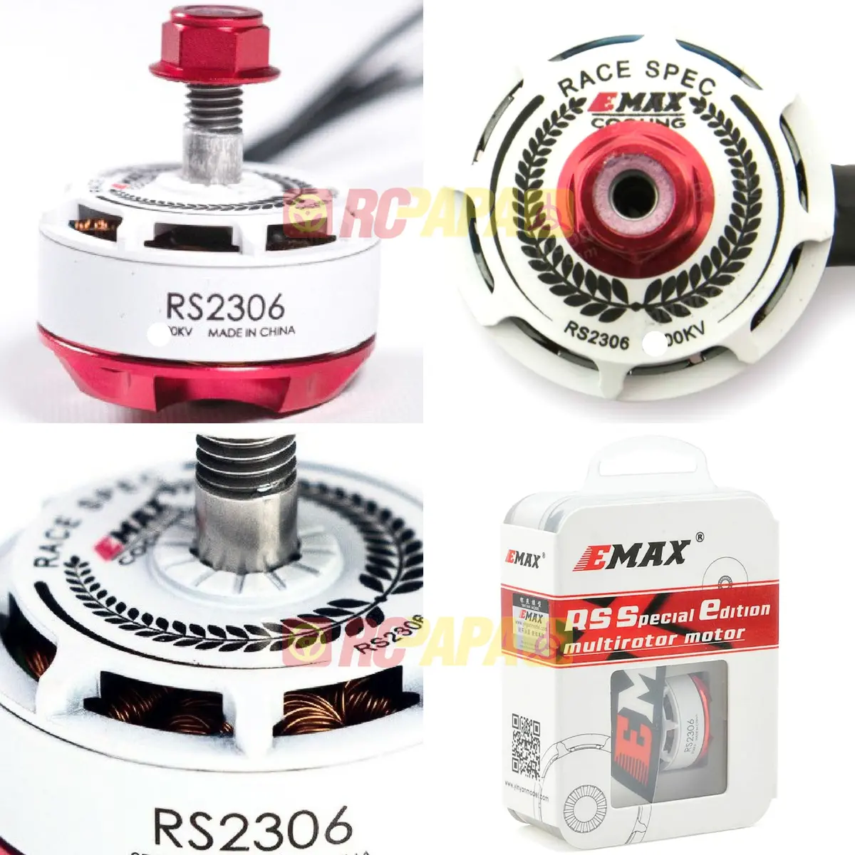 Emax Rs2306 2750Kv/2400Kv Brushless Motor For Fpv Racing (White Edition) 1
