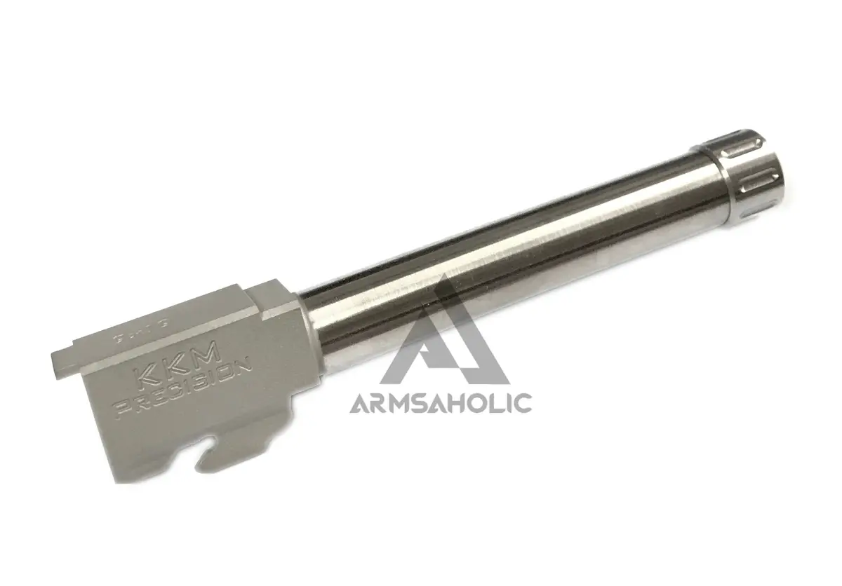 Guns Modify Stainless Thread Barrel ( Kkm ) For Tokyo Marui G17/18C Gbb Series - Silver -14Mm Negative 1