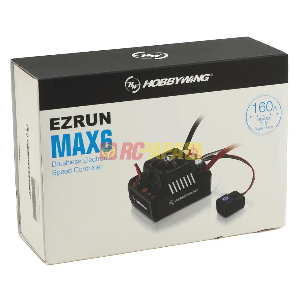 Hobbywing Ezrun Max6 V3 Waterproof 160A 3-8S Esc For 1/6 Scale Rc Vehicle 1