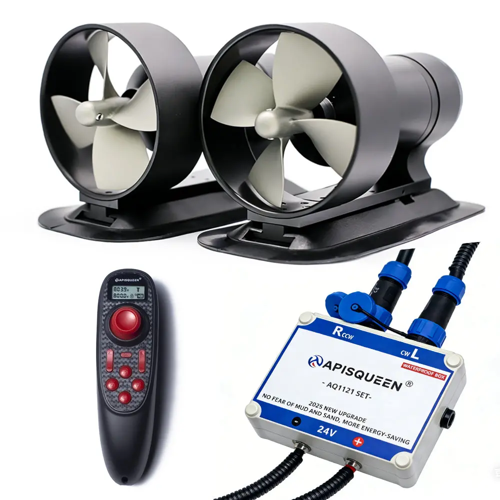 Apisqueen 48V-60V 42Kg Thrust Aq1121 Two Set All-Metal Underwater Thruster With Built-In Foc Esc, For Boats, Kayaks, And Inflatable Boats. 1