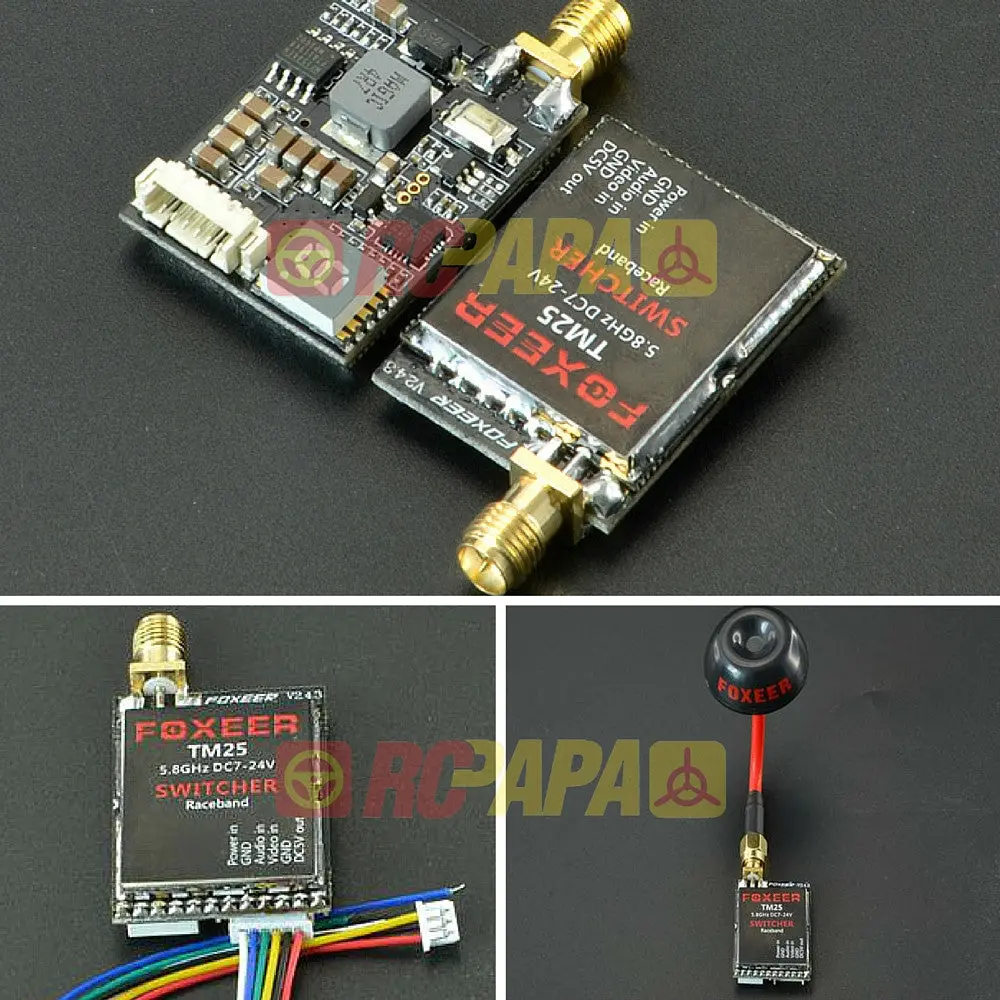 Foxeer 5.8Ghz 40Ch Tm25 Switcher 25/200/600Mw Adjustable Vtx With Raceband 1