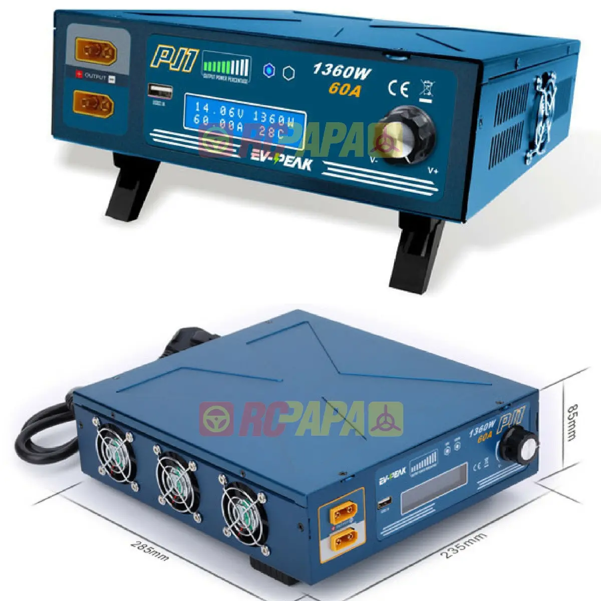 Ev-Peak Pj1 1360W 60A Dual Output Power Supply (With Usb Port) 1