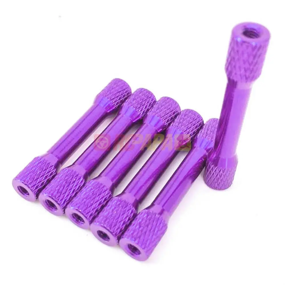 M3x30mm/35Mm Round Aluminium Knurled Standoffs Spacer V3 Purple (6Pc) 1