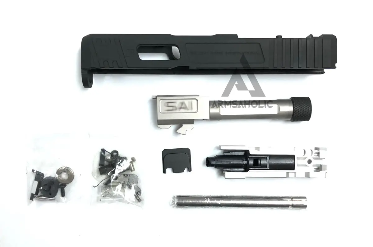 Guns Modify S-Style G26 Rmr Slide Stainless Silver Threaded Barrel Set For Marui G26 Gbb 1