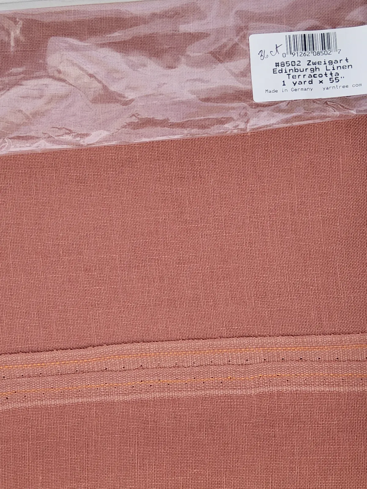 36 Count Terracotta Zweigart Linen 1