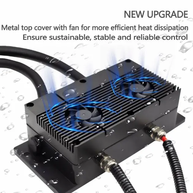 Apisqueen Waterproof Control Box Metal Cooling Casing With Fan One/Two Built-In 100A 24V/12V Esc Suitable For U5 Double Motor Set, U92 Pro Double Motor Set And U92 Pro Single Motor Set 1