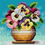 Bouquet Of Pansies Needlepoint Canvas 1