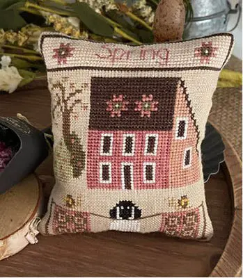 Seasonal Saltbox House Pillows - Spring 1
