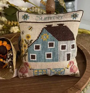 Seasonal Saltbox House Pillows - Summerr 1
