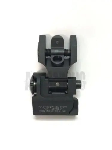 Metal Rail-Mounted Rear Folding Battle Sight (Black) #Ex-062 For Tactical Airsoft 1