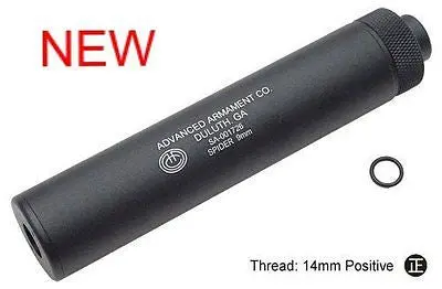 Guarder Aac Compact Pistol Silencer 14Mm Cw (Positive) / Ccw (Negative) For Airsoft 1