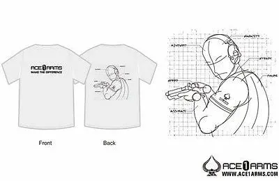 Ace1arms Men Tee T-Shirt Premium Cotton (Grey) - Xl 1