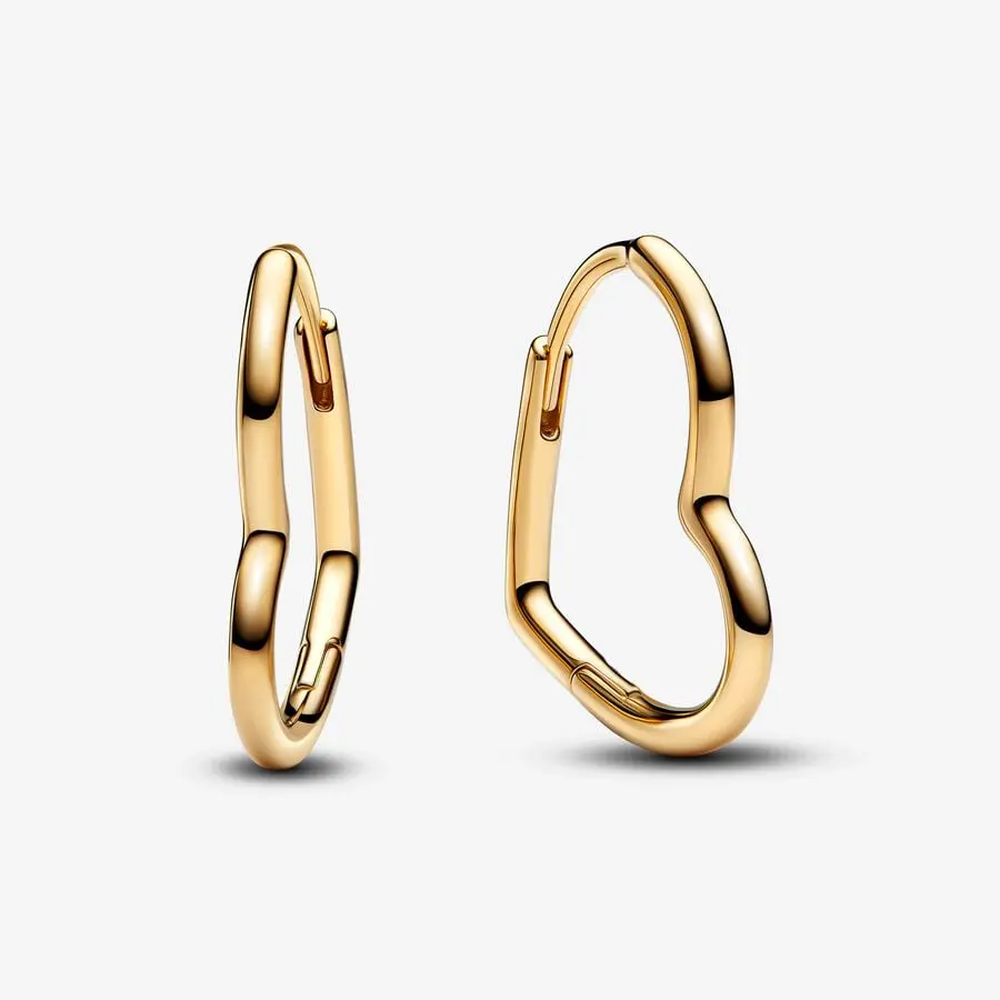 Asymmetrical Heart Hoop Earrings 1