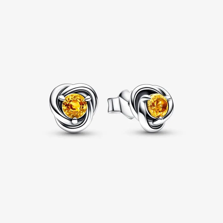 Eternity Circle Stud Earrings | November Honey 1