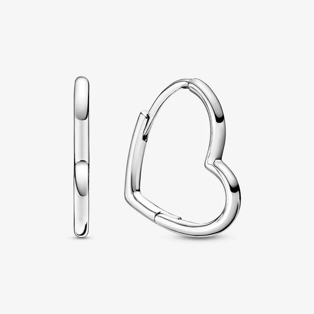 Asymmetric Heart Hoop Earrings 1