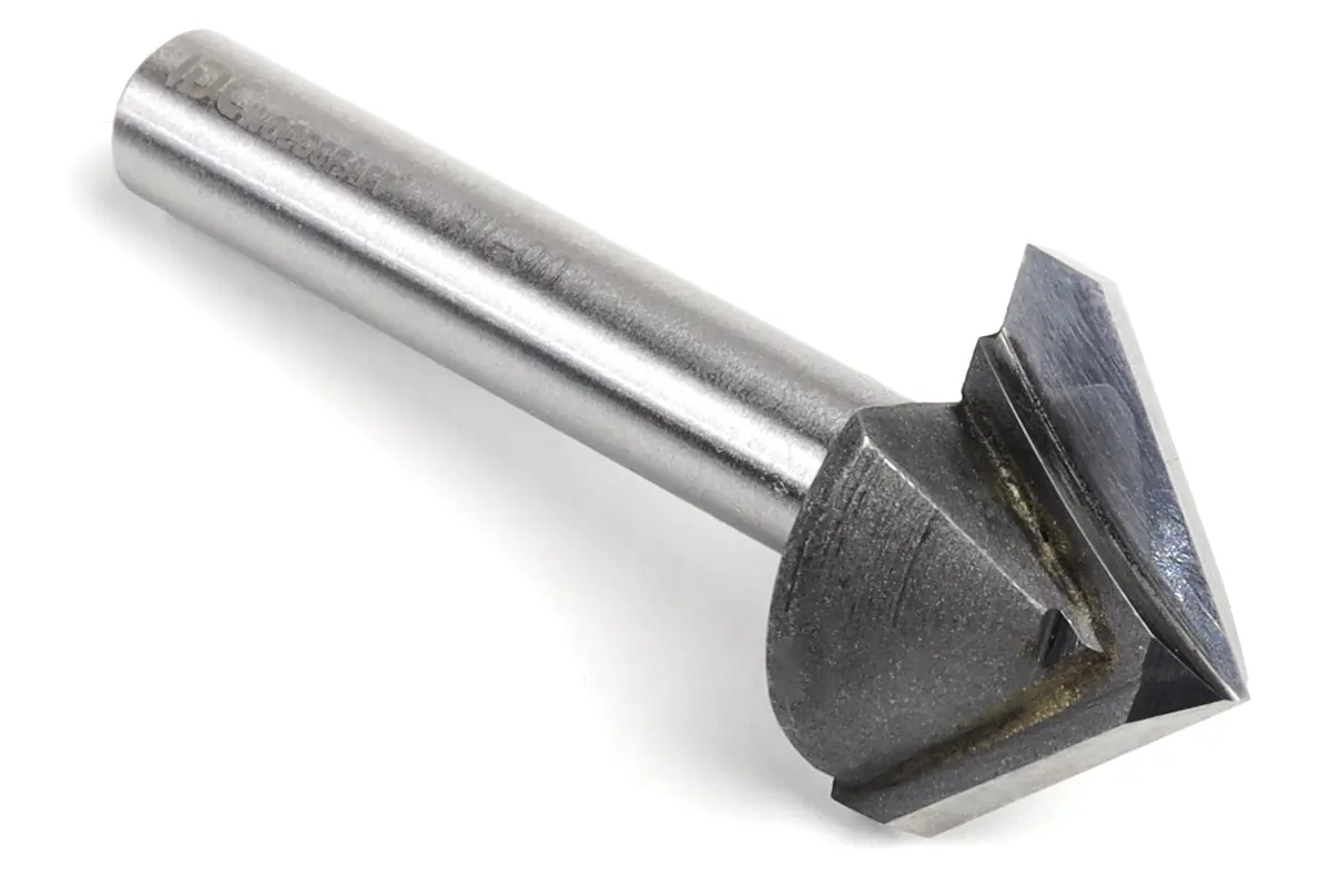 90 Degree V Grooving Bit For Cnc Routers, 1/4 Shank 1