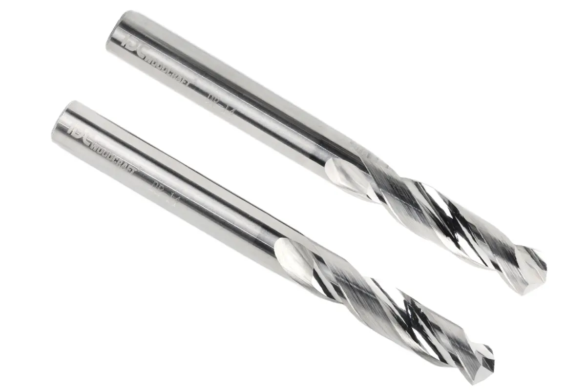 Set Of 2 Extreme-Performance 1/4" Drill Bits For Cnc Routers, 1/4 Shank 1