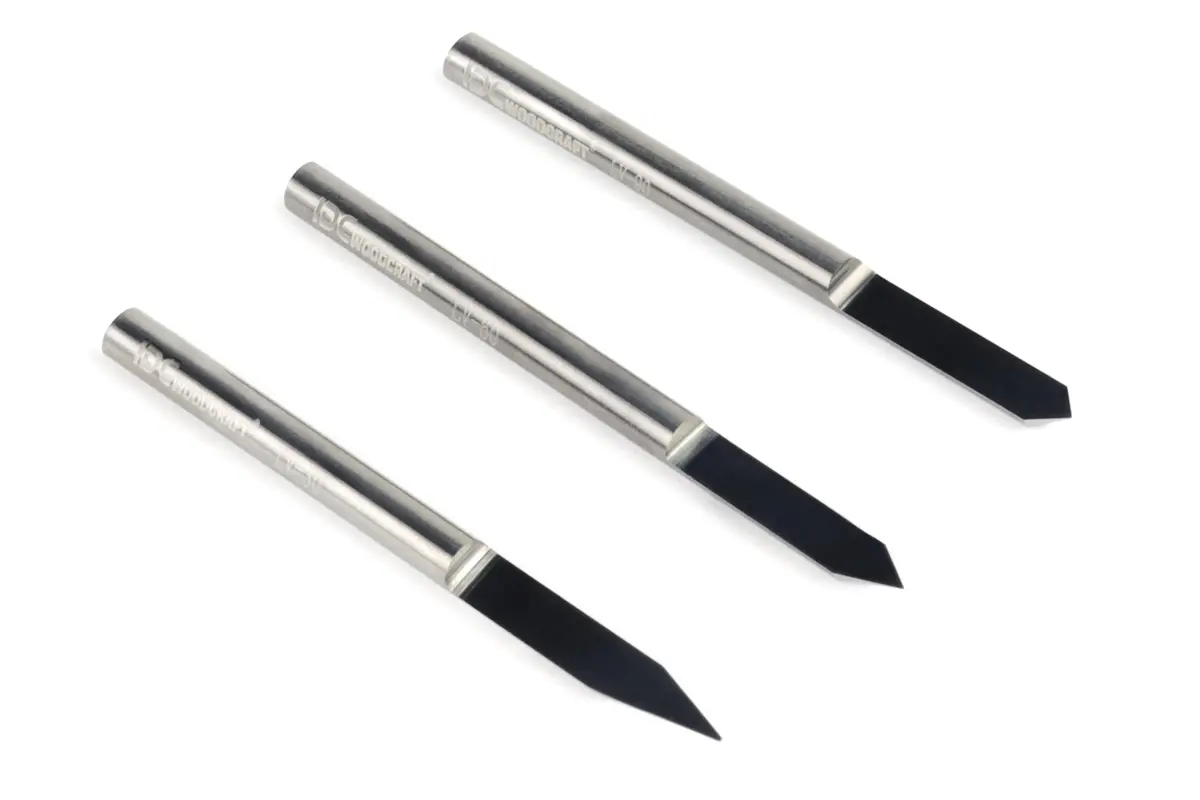 1/8 Shank Deluxe V-Bit Grooving Set 30, 60, 90 Deg For Cnc Routers 1