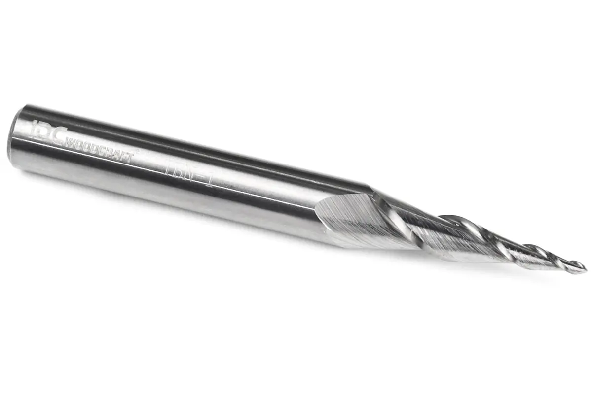 Ultra-Fine Detail Tapered Ball Nose Bit For Cnc 3D Carving, 1/4" Shank 1