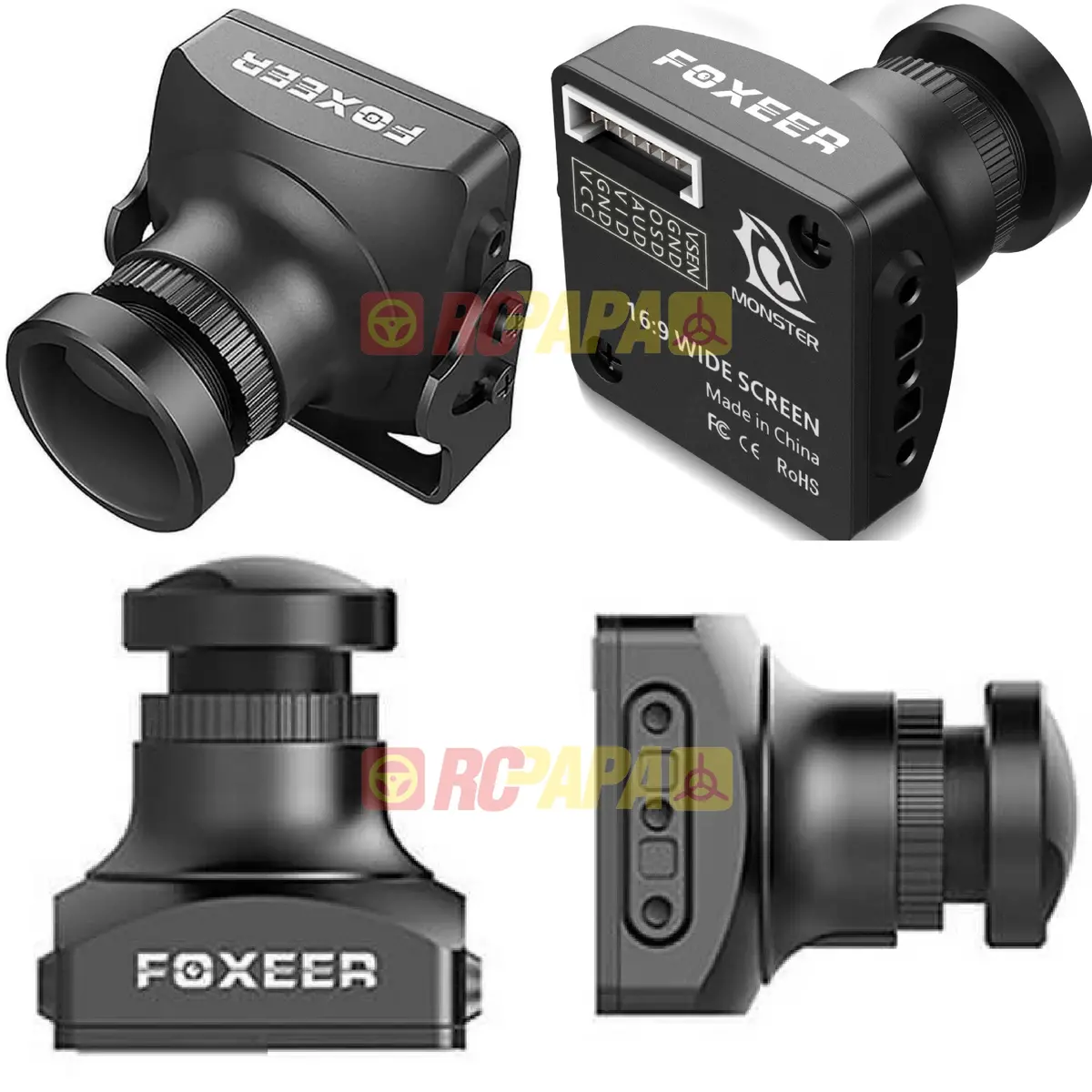 Foxeer Monster V2 Hs1197 16:9 1200Tvl Fpv Camera (Built-In Osd Audio 2.5Mm Lens) 1