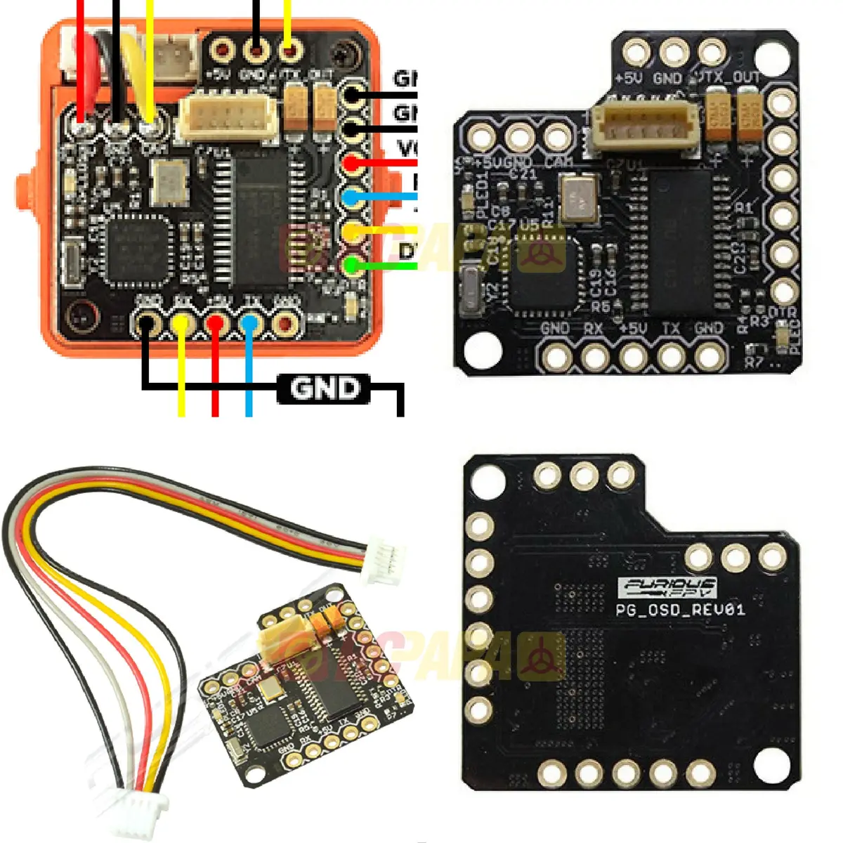 Furious Fpv Piggy Osd Board For Runcam/Foxeer/Hs1177/Hs1190 Camera 2