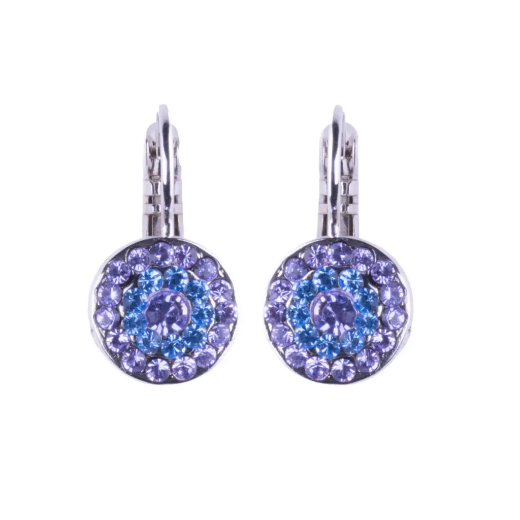 Mariana Earring E-1344-1516-Ro6 Petite Pavé Leverback Earrings In Lavender Fields 1