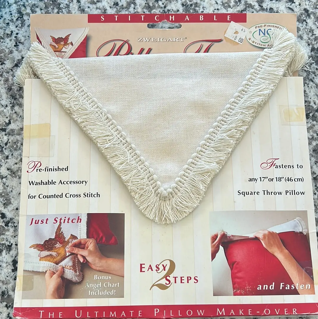 28 Count Cream Linen Pillow Topper 1