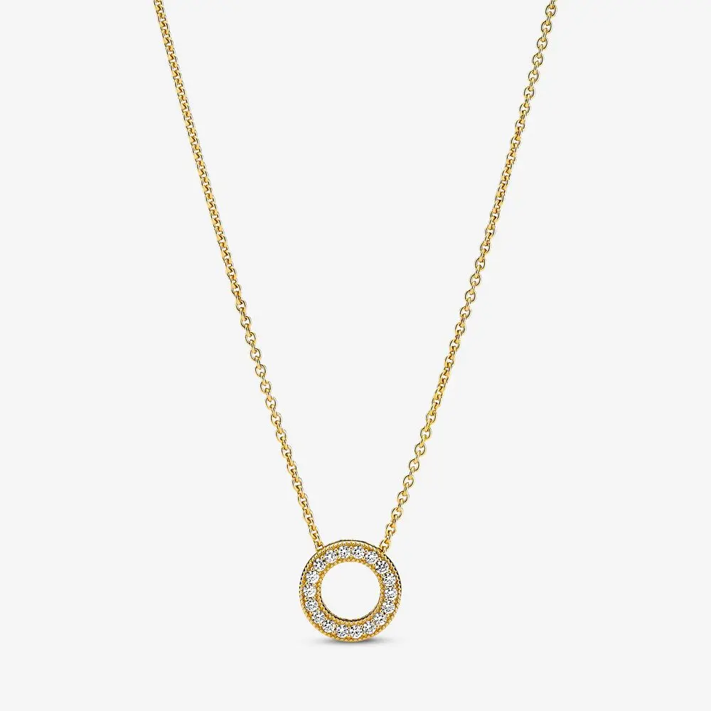 Pandora Logo Pavé Circle Collier Necklace 1