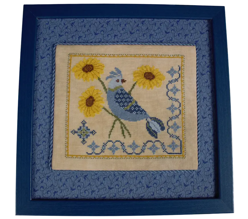A Bluebird’S Sunflower Serenade 1
