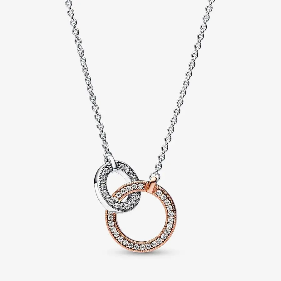 Pandora Signature Two-Tone Intertwined Circles Necklace 1