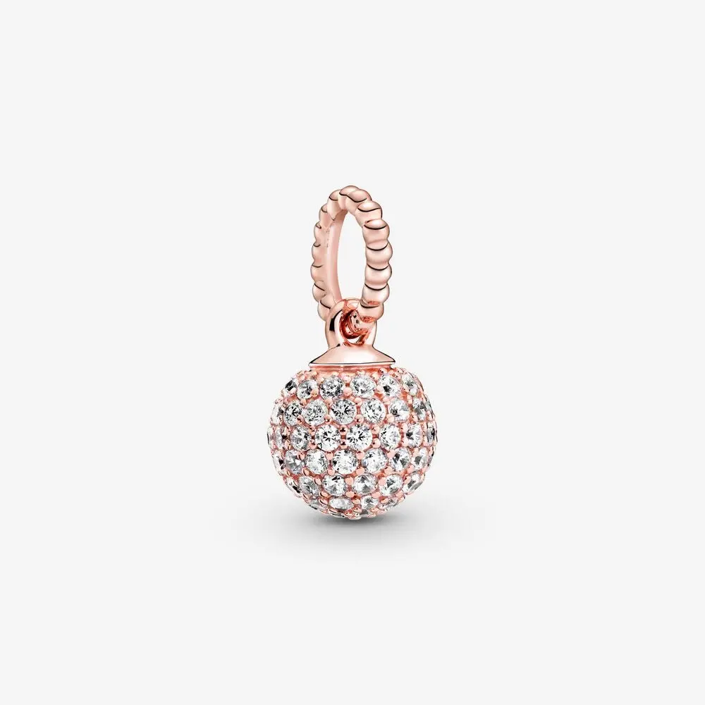 Rose Pavé Ball Pendant 1