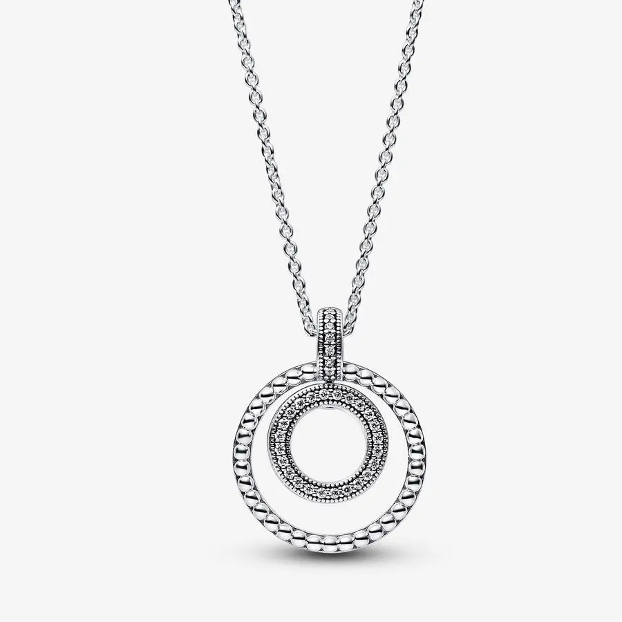 Pandora Signature Pavé & Beads Pendant & Necklace 1