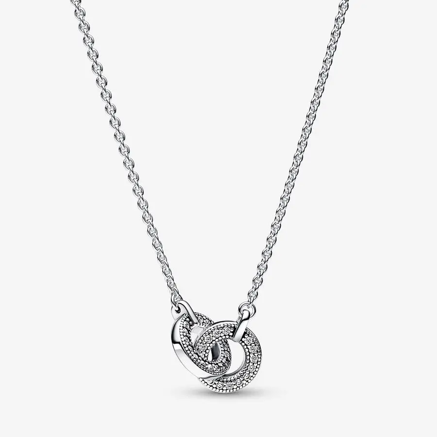Pandora Signature Intertwined Pavé Pendant Necklace 1