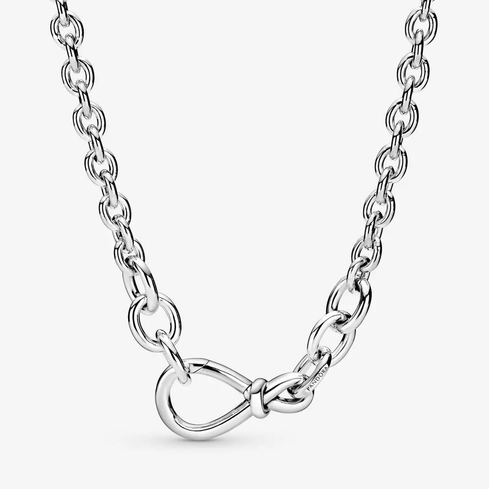 Pandora Chunky Infinity Knot Chain Necklace 1